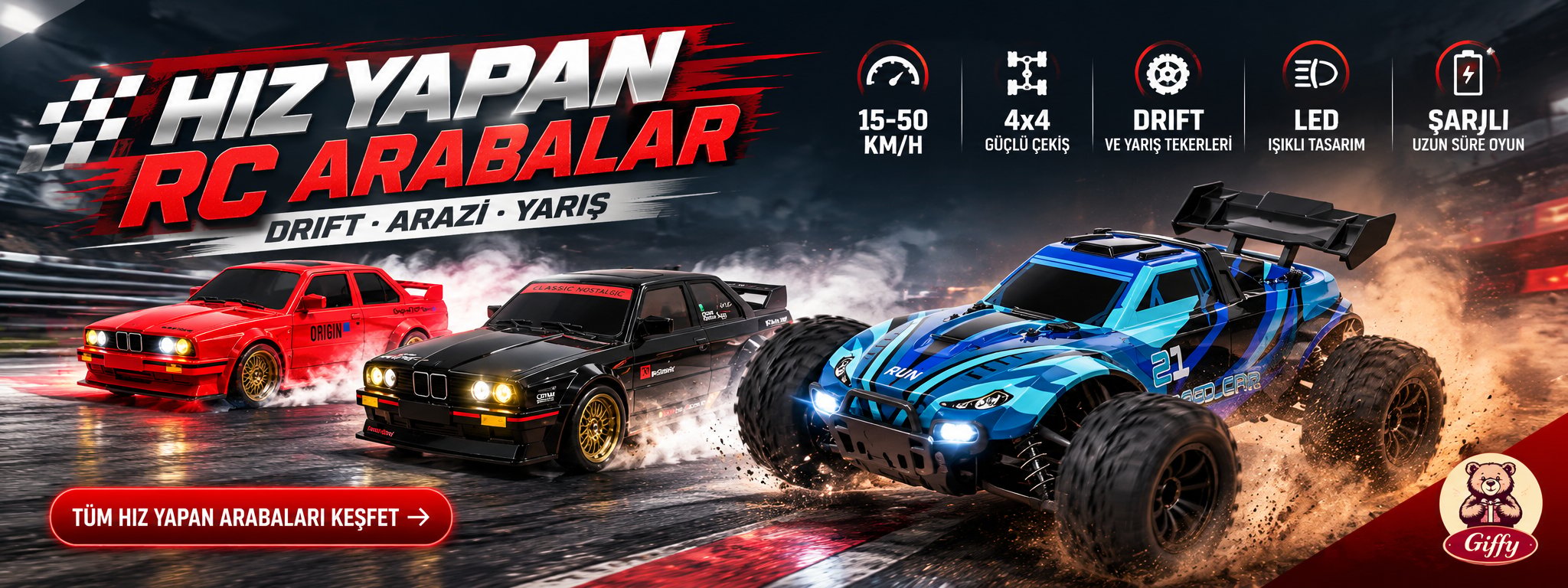 Hız Yapan RC Arabalar - Drift, 4x4 ve Yüksek Hızlı Modeller