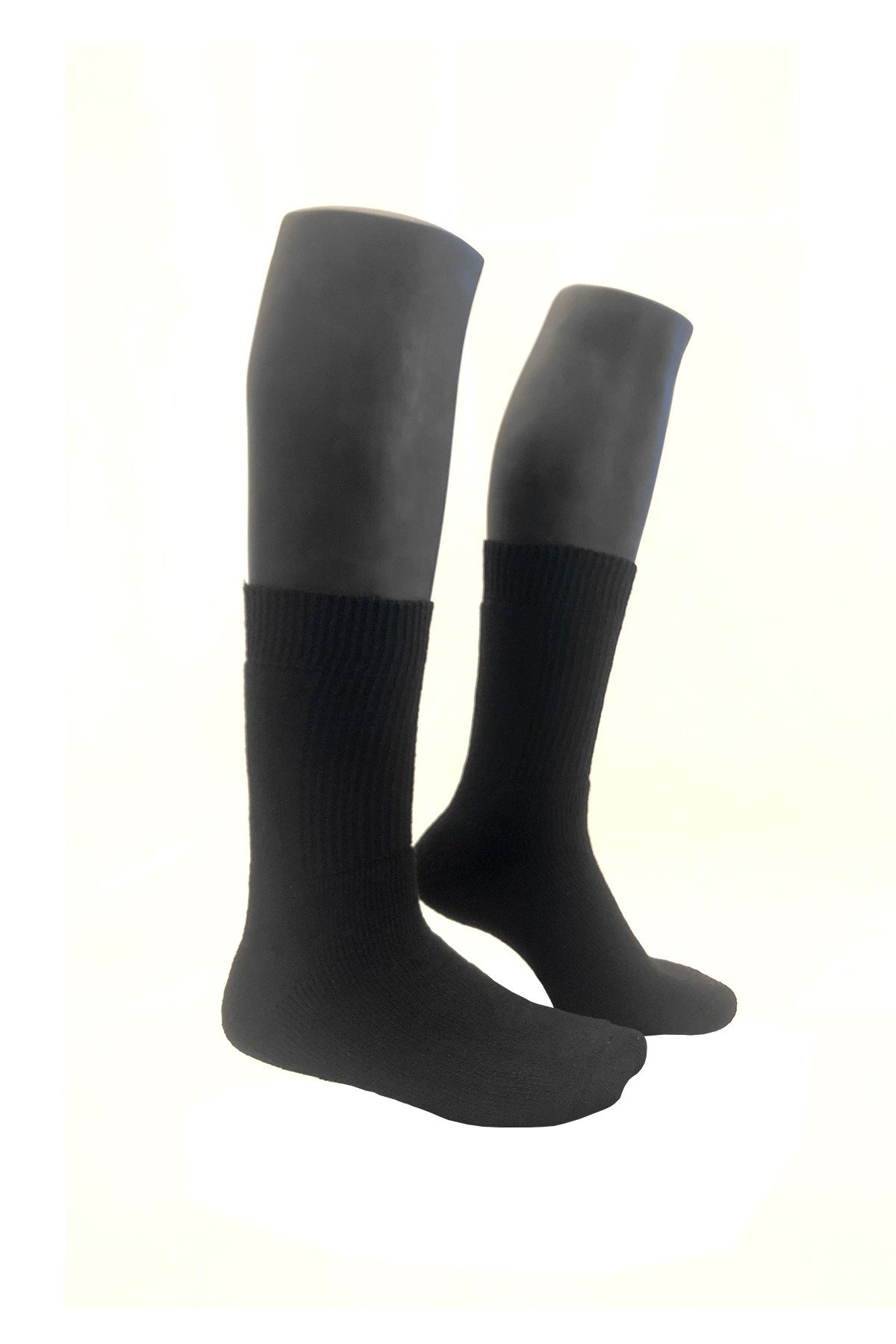 Erkek Kalın Yün-Havlu Çorap Siyah