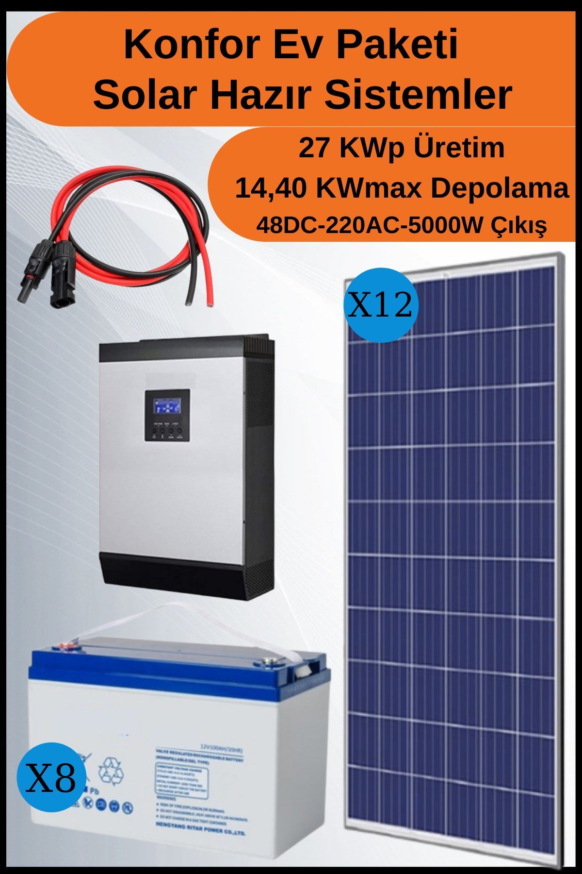 Solar Konfor Paketi (Evin Tüm İhtiyaçları) 27KWp I cinarelk.com
