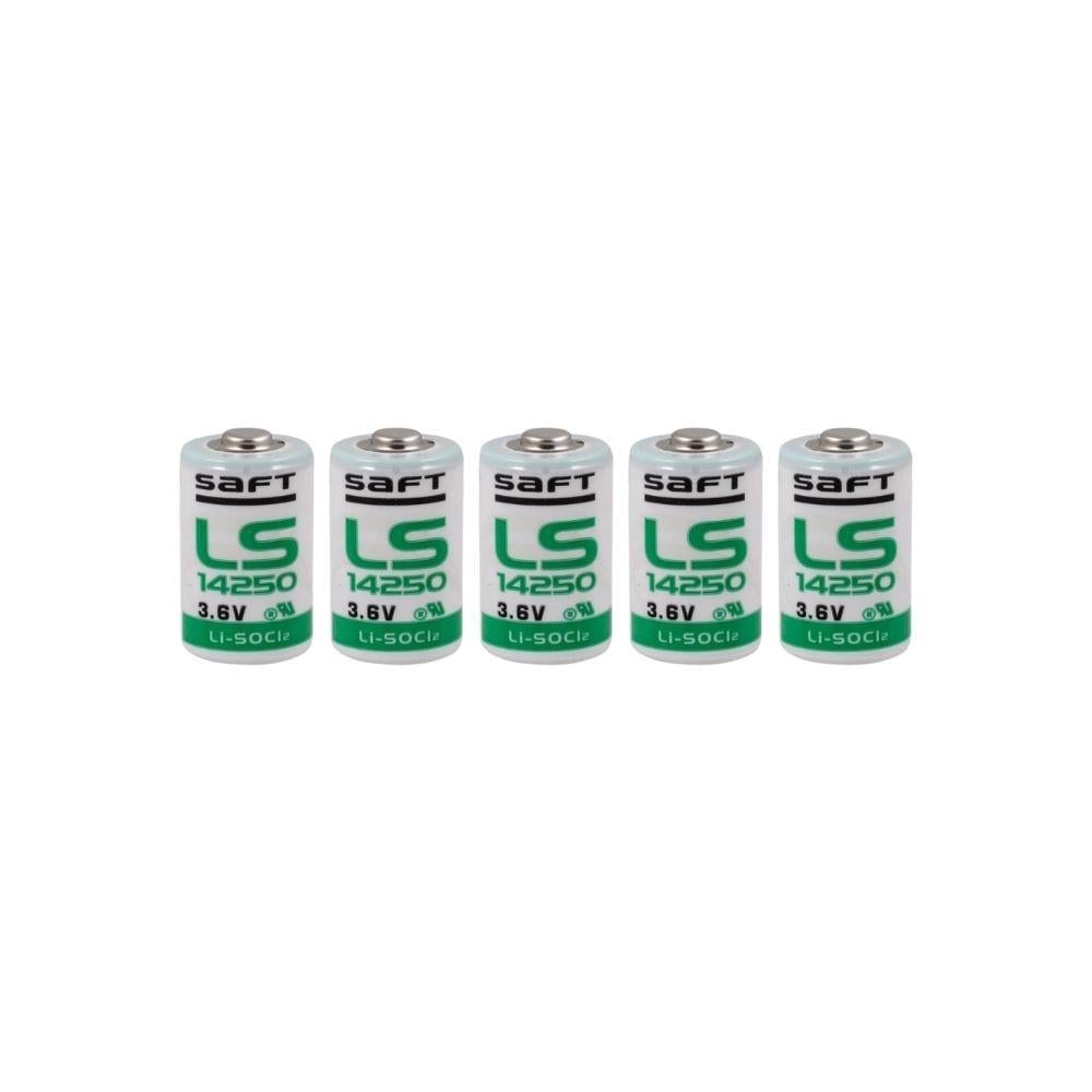 Saft LS14250 - 1/2 AA 3.6V Li-SOCI2 Lithium Pil 5 Li Paket