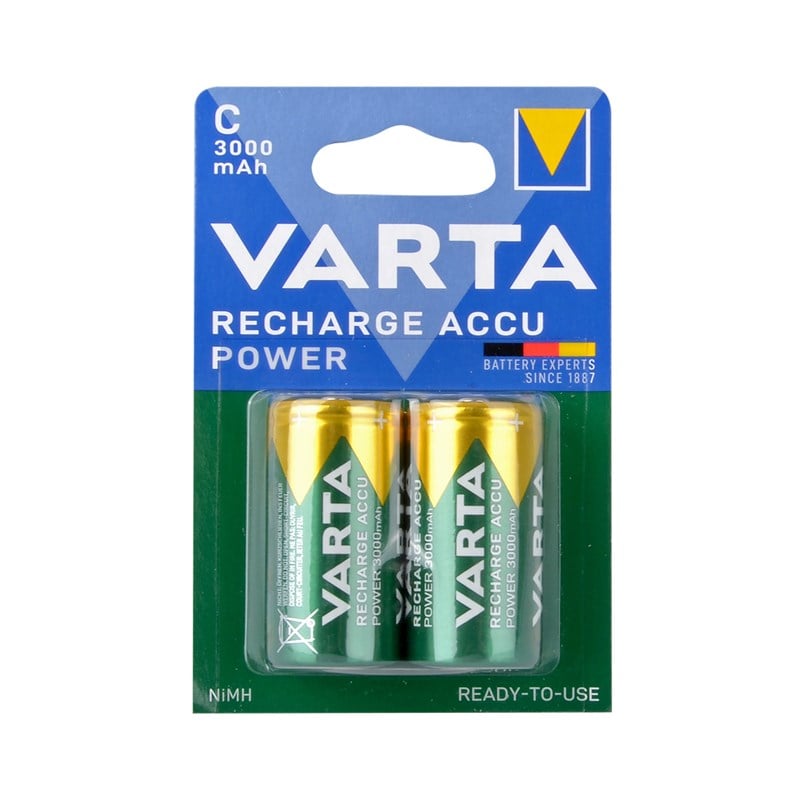 Varta Power Accu Ready 2 Use 3000 mAh Şarj Edilebilir C Size Orta Boy Pil  2'li Fiyatı - Pilburada.com