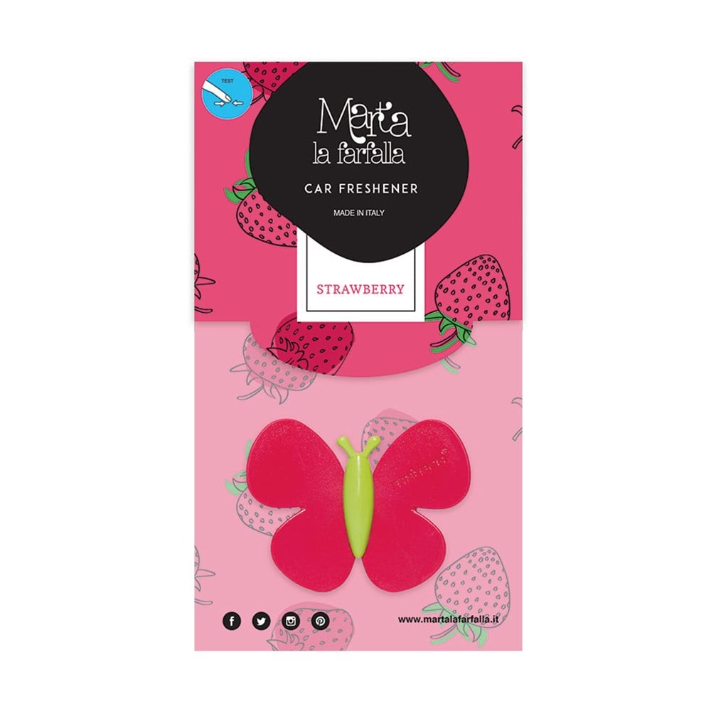 Fra-Ber Car Freshener-Marta La Farfalla Strawberry-Çilek Aromalı Araç Kokusu