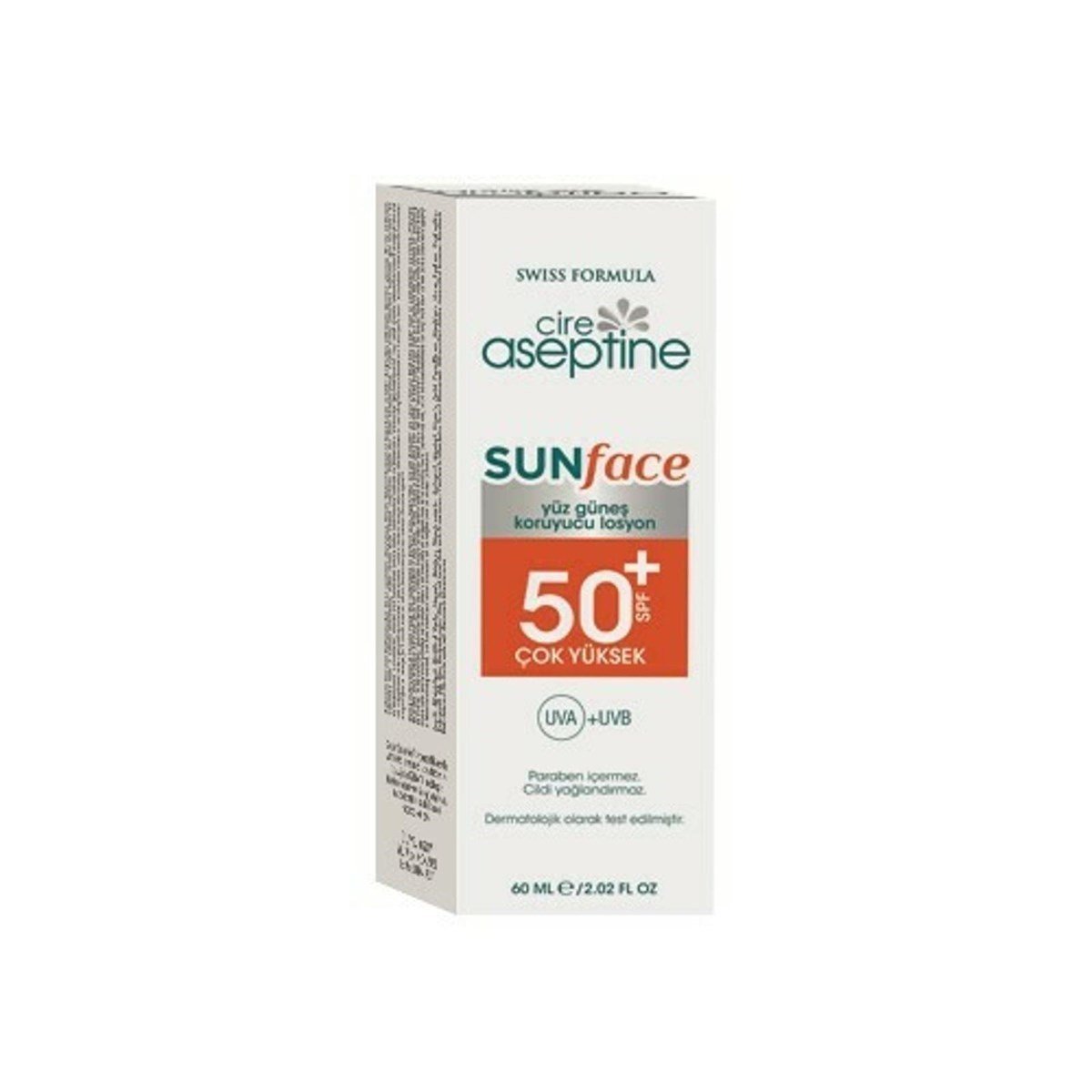 Cire Aseptine SunFace 50 Spf Yüz İçin Güneş Koruyucu Krem 60 ml |  Dermolist.com da !