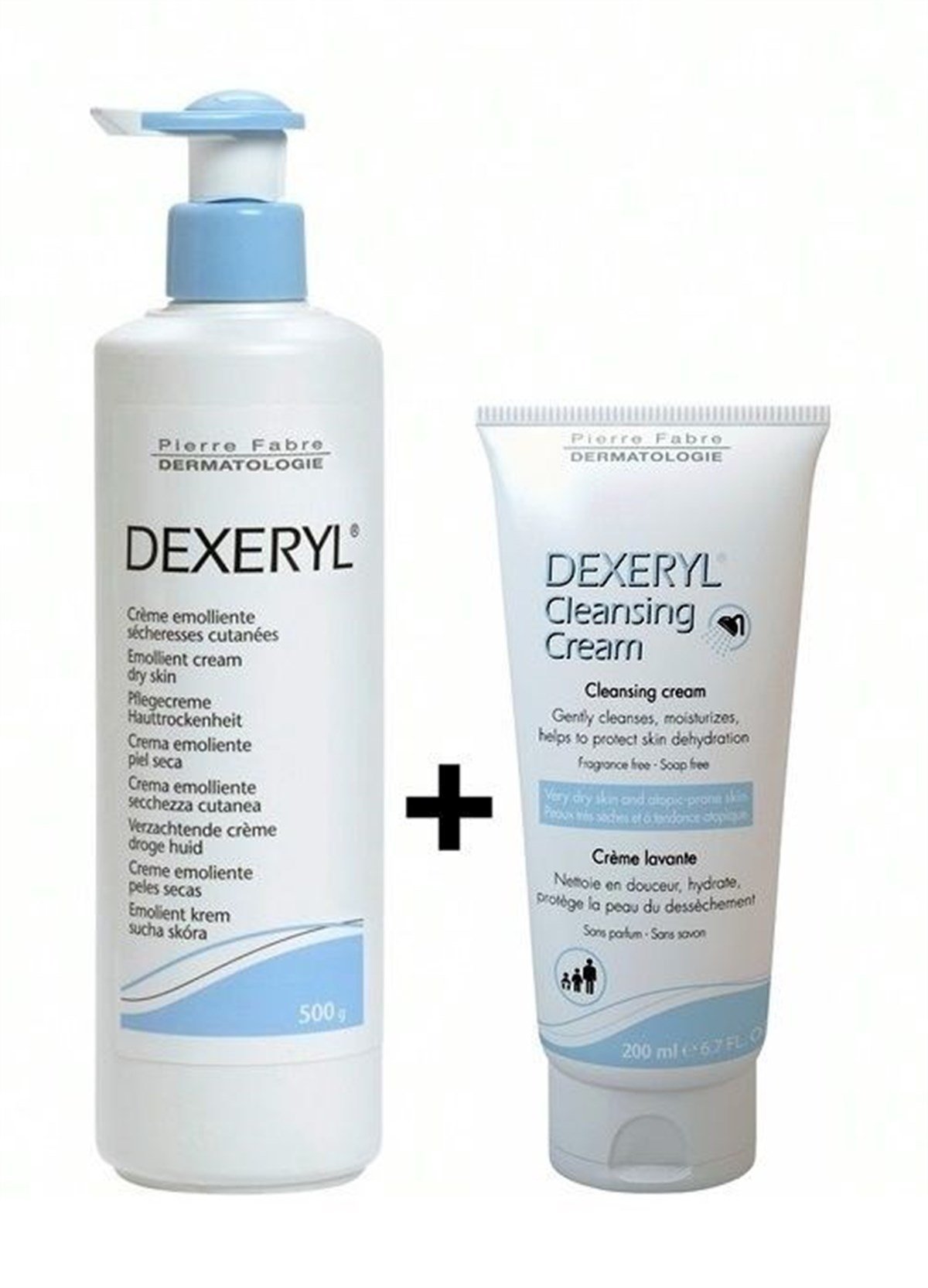 Dexeryl Cream 500 gr Kuru Ciltler İçin + Dexeryl Cleansing Gel 200ml Hediye  | Dermolist.com da !