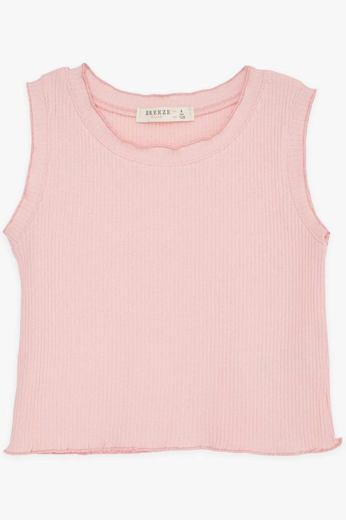 Kız Çocuk Crop Tişört Fitilli Somon 8-14 Yaş - Hesaplı Fiyatlarla | Breeze