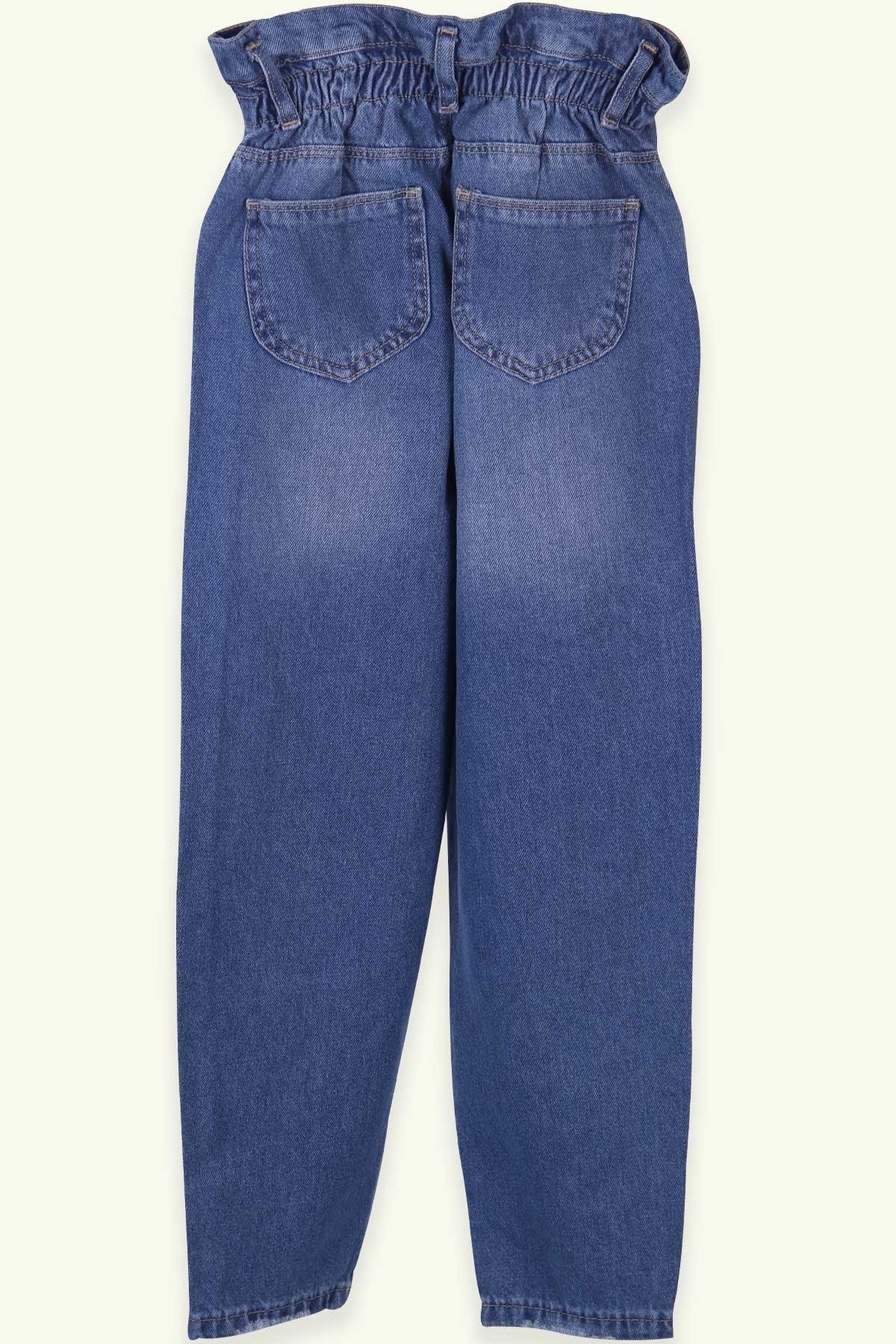 Kız Çocuk Kot Pantolon Beli Lastikli Mavi 11 Yaş - Breeze