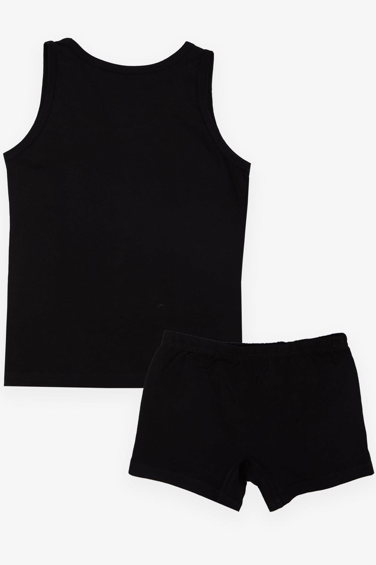 Erkek Çocuk Atlet Boxer Takım Siyah 3-14 Yaş - Yumuşacık Çocuk İç Giyim |  Breeze