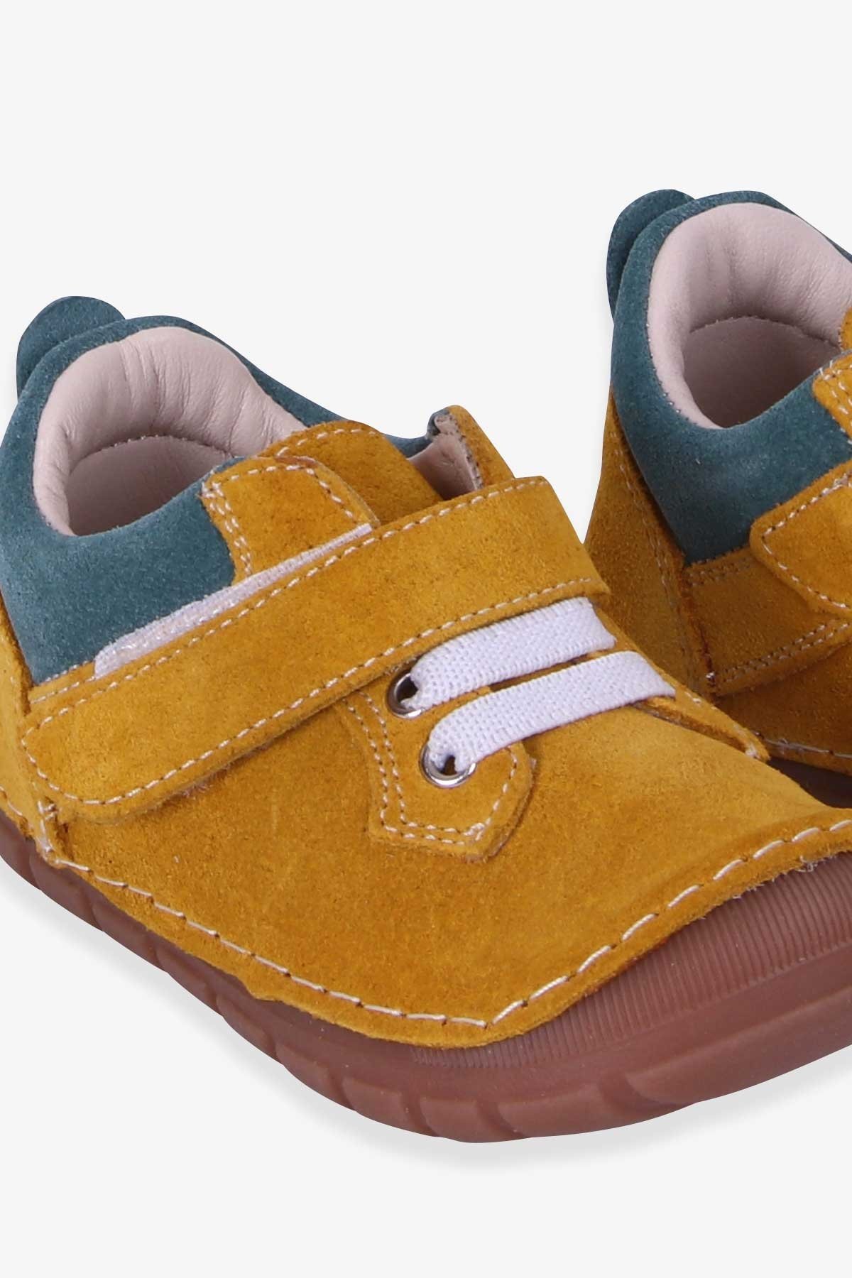 Erkek Çocuk Cırtlı Süet Ayakkabı Hardal Sarı 19-20 Numara - Tatlı Bebek  Ayakkabıları | Breeze