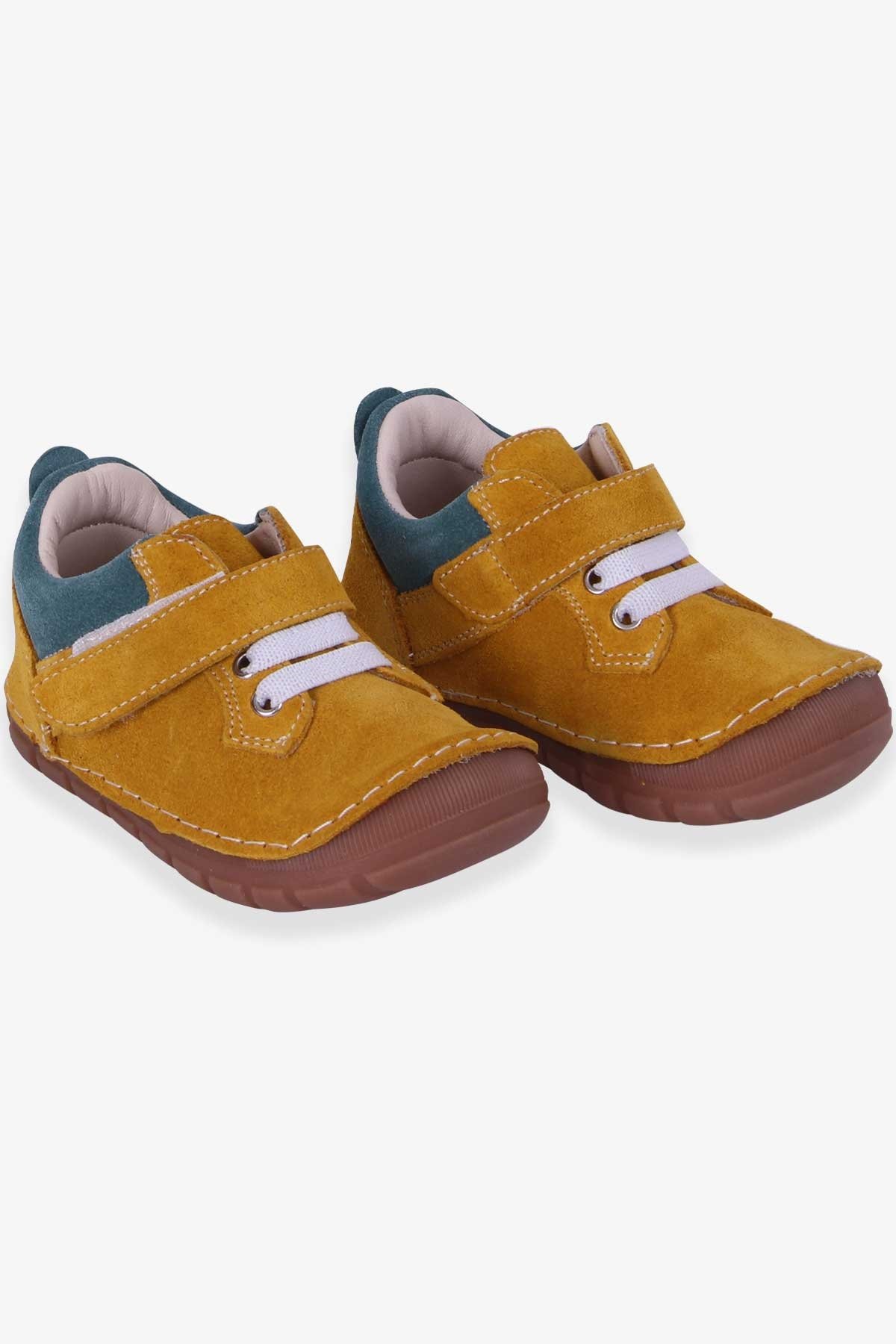 Erkek Çocuk Cırtlı Süet Ayakkabı Hardal Sarı 19-20 Numara - Tatlı Bebek  Ayakkabıları | Breeze