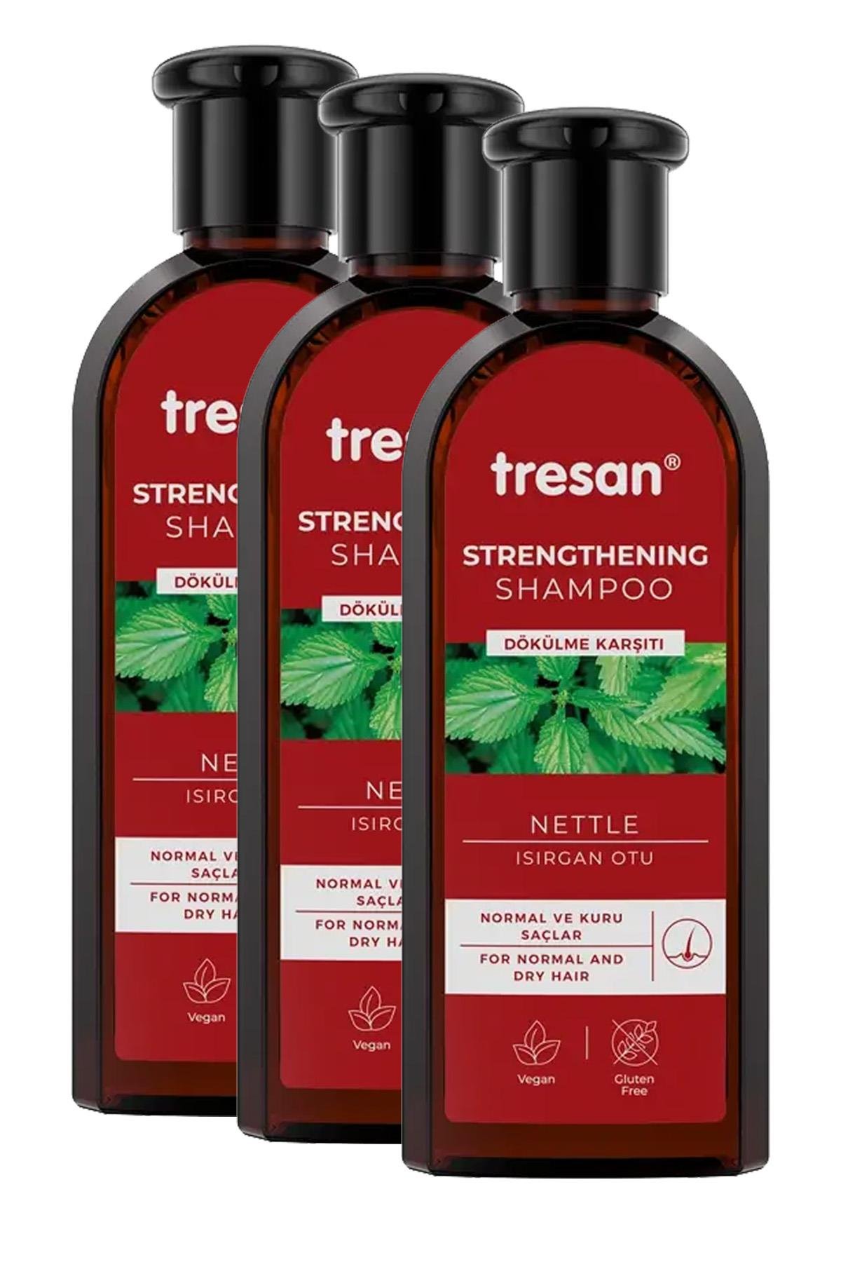 3 Kutu Tresan Isırgan Otu Güçlendirici Bakım Şampuanı 300 ml Normal ve Kuru  Saçlar