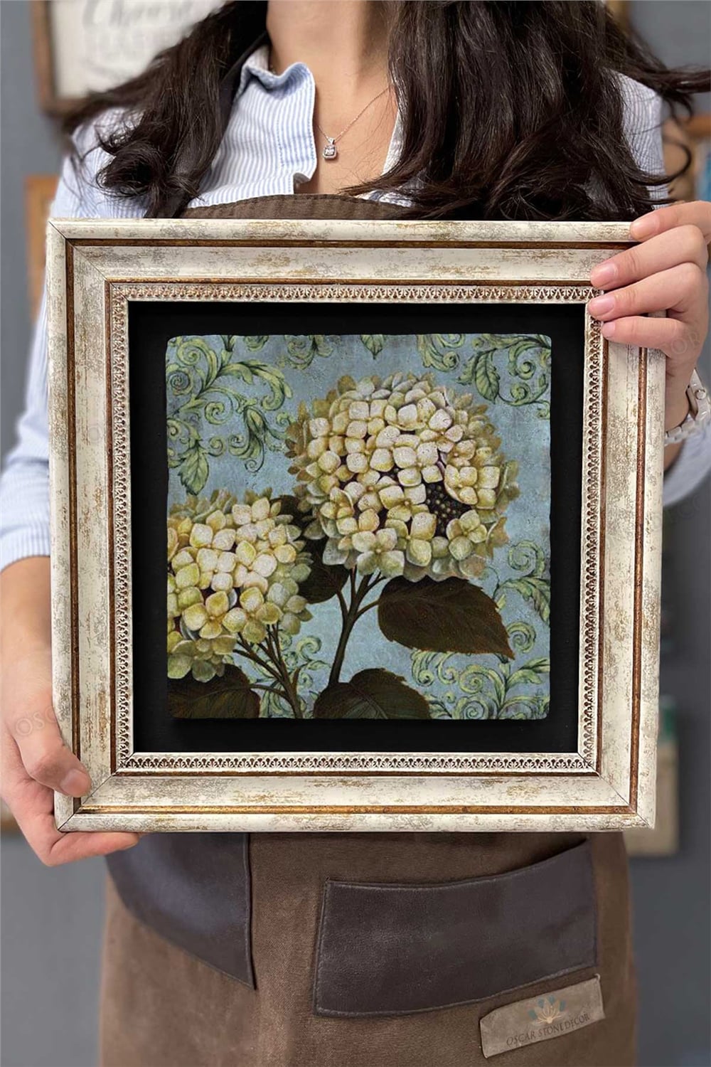 アート・デザイン・音楽 the sourcebook of decorative stone Oscar Stone Decor Çerçeveli Tablo Taş Duvar Dekoru 30 X 30 Cm