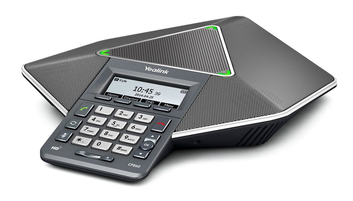 YEALINK CP860 IP CONFERENCE PHONE, ECHO CANCELLATION, 5-WAY CONFERENCE, USB  CALL RECORDING, POE, WITH PSU