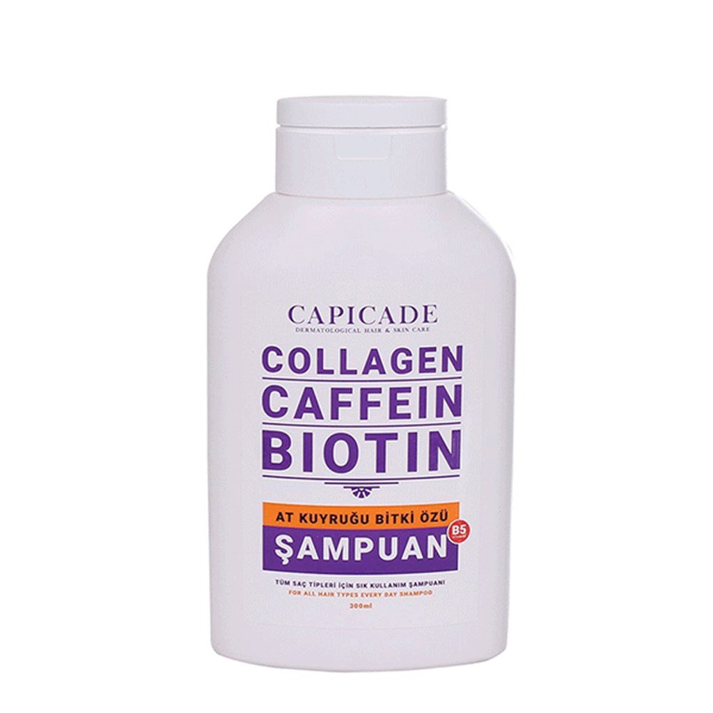Capicade Collagen Caffein Biotin At Kuyruğu Bitki Özü Şampuan 300 ml