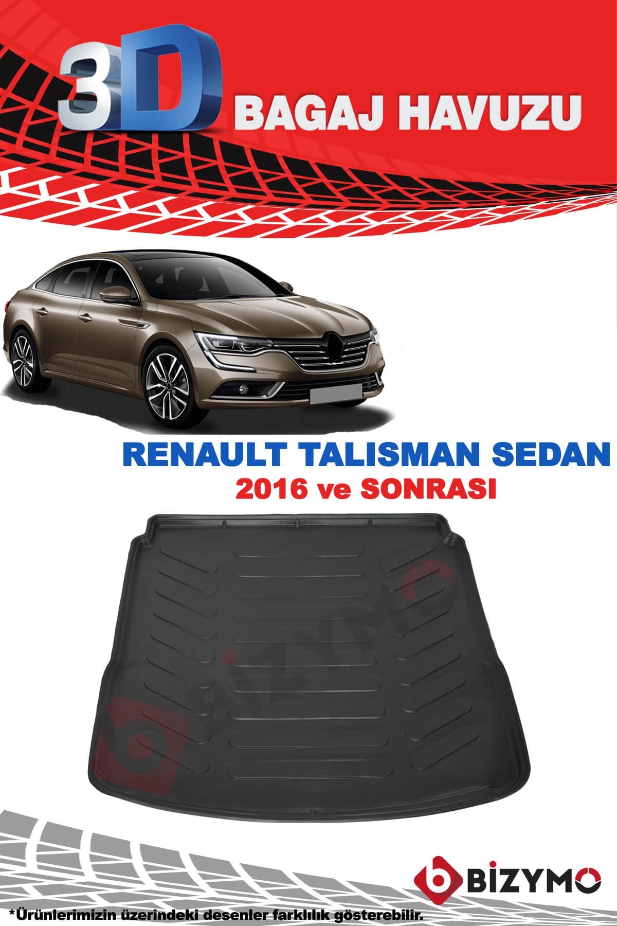 Renault Talisman Sedan 2016 Ve Sonrası 3D Bagaj Havuzu Bizymo - Bizim Oto