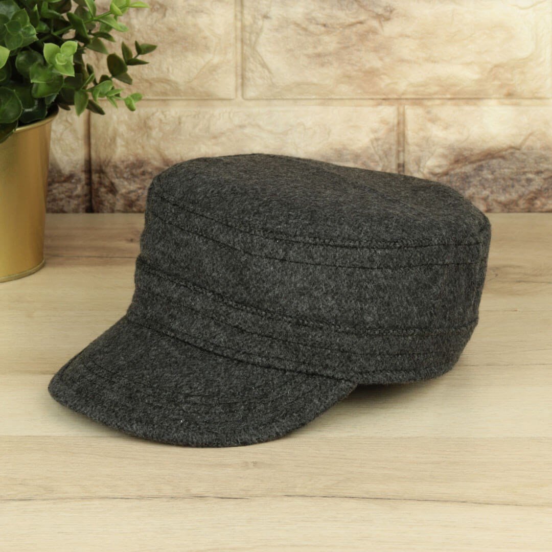 Kışlık Gri Erkek Castro Şapka