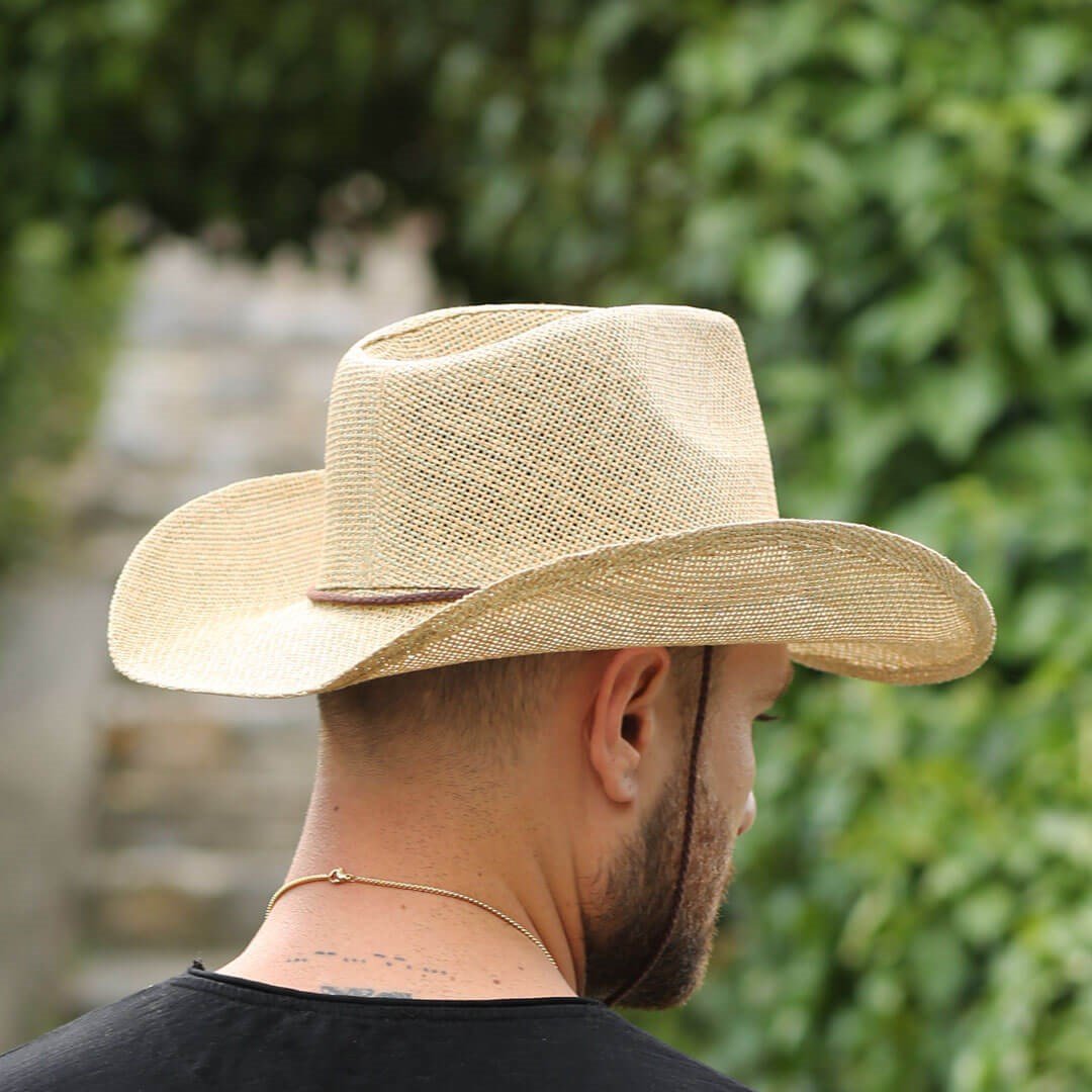 Yazlık Hasır Krem Cowboy Erkek Fötr Şapka