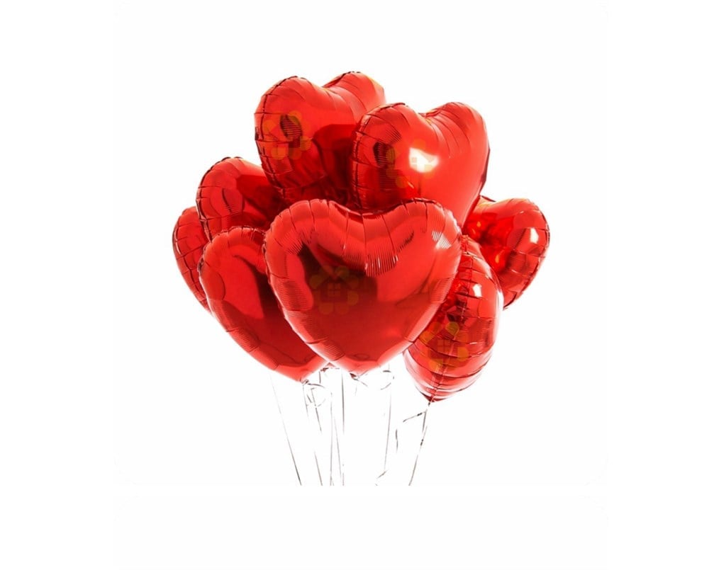 Romantik 10 Adet Kalp Balon Seti- Renk Seçenekli Romantik Kalp Balon