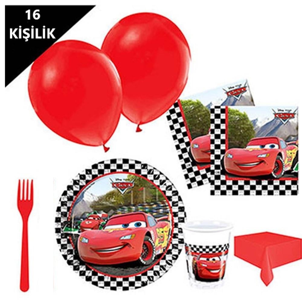KBK Market Cars Doğum Günü Seti 16 Kişilik