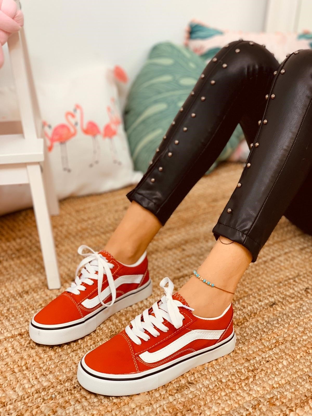 Vans - kırmızı Kadın Spor Ayakkabı Sneakers l Erva'nın Butiği