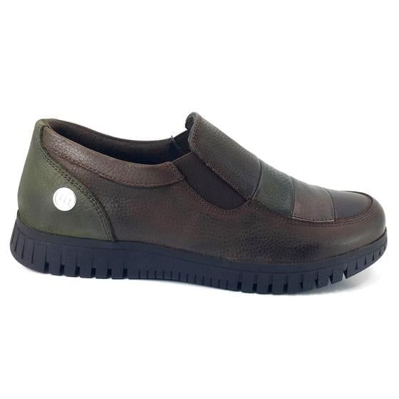 Mammamia 6190 Hakiki Deri Günlük Kadın Ayakkabı-Kahverengi Nubuk