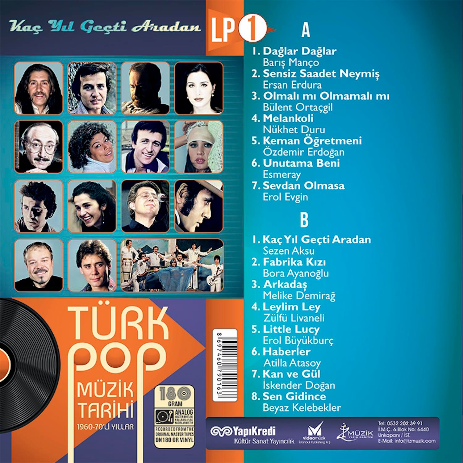 Türk Pop Müzik Tarihi 1960-70'lı Yıllar / LP Vol.1 (Plak)