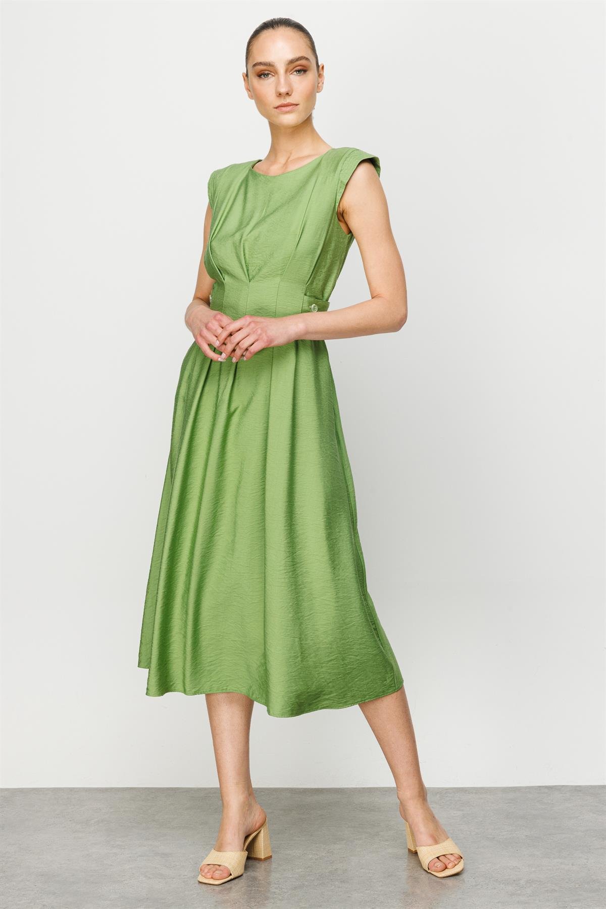 Modailgi Kolsuz Elbise Yeşil