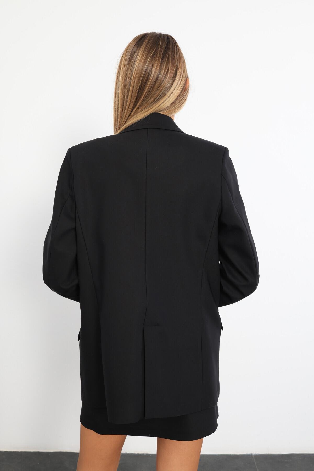 Siyah Blazer Ceket Etek Takım 5318-4397