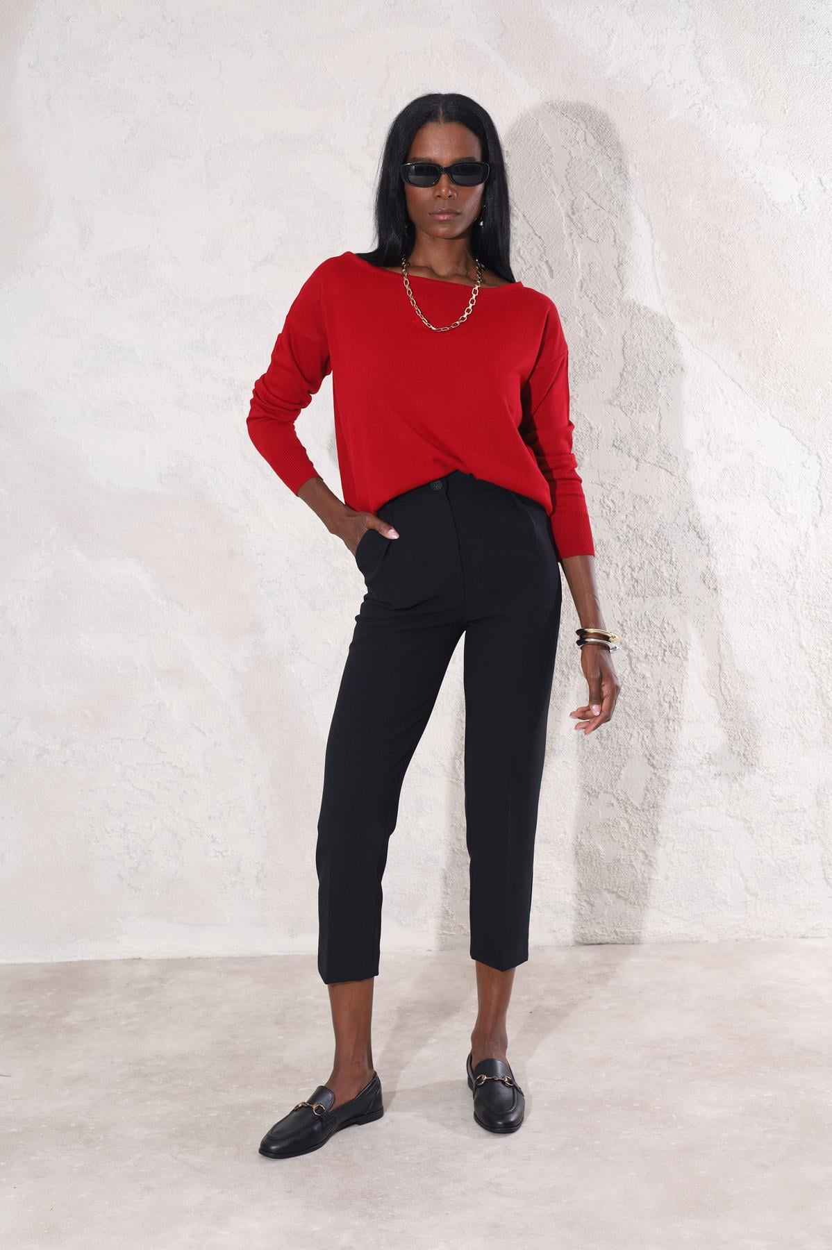 Siyah Cigarette Pantolon 50947