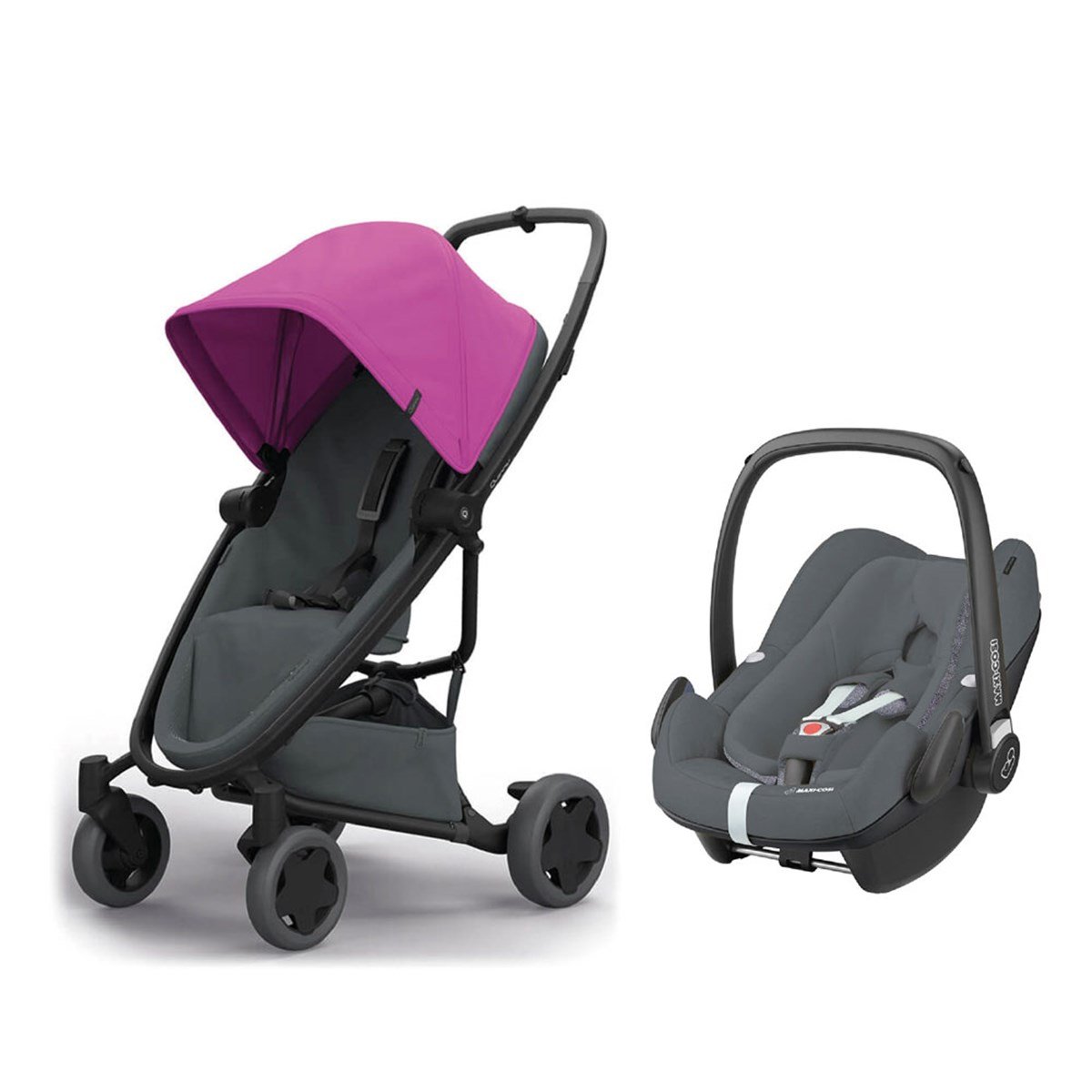 Quinny Zapp Flex Plus Travel Sistem Bebek Arabası / Pink On Graphite
