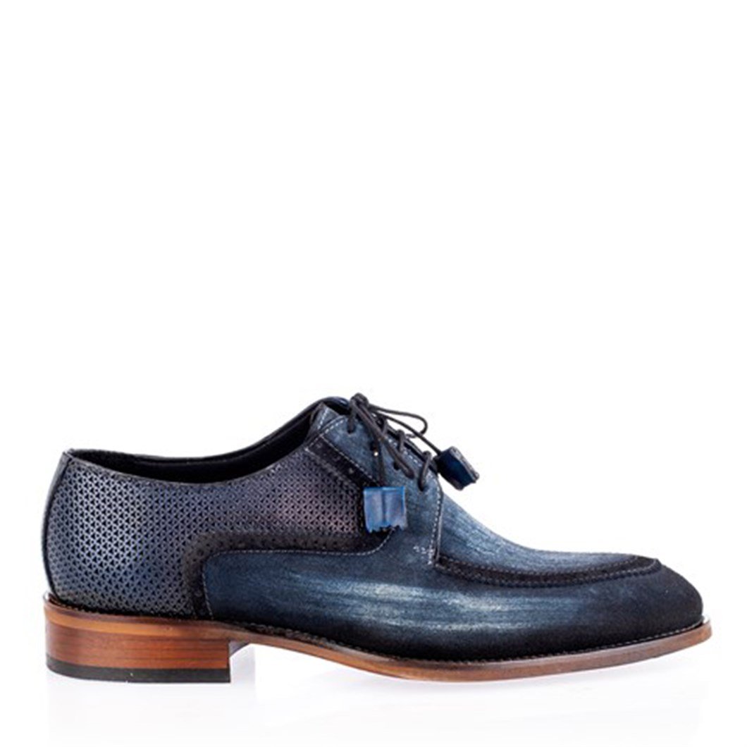 Men Classic Shoes Navy Blue Suede 552 0259-17533 | Celal Gültekin