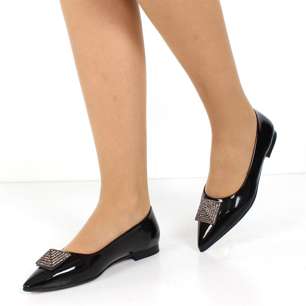 Siyah Rugan Babet Ayakkabı Kadın 720 27409-16541 | Celal Gültekin