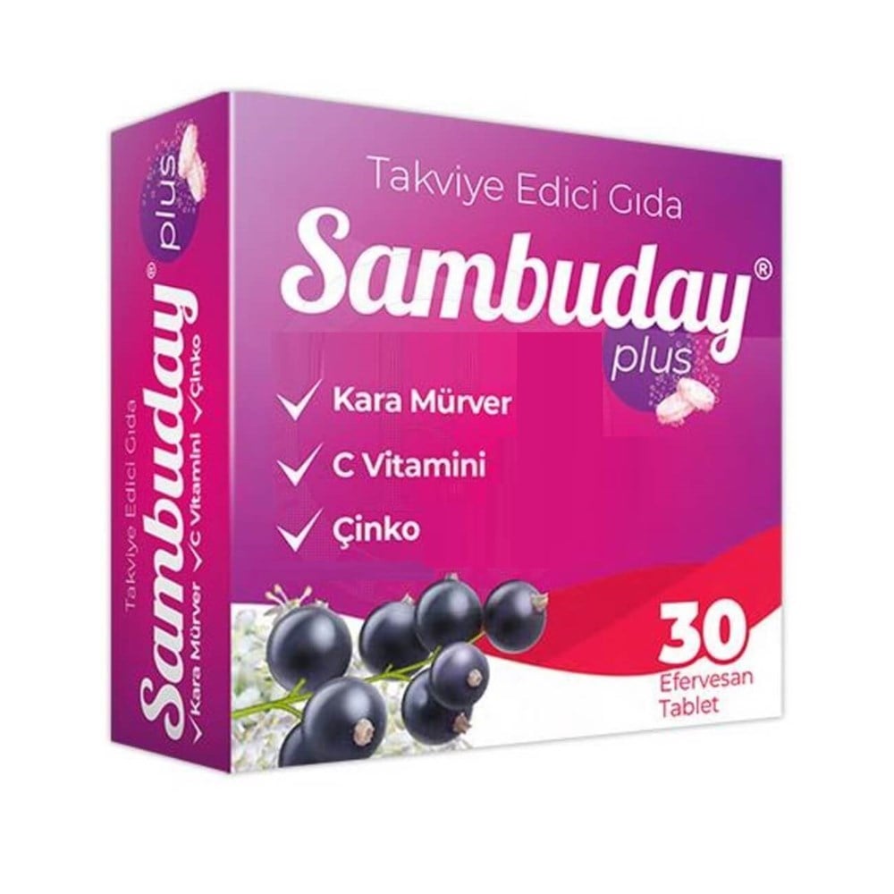 Sambuday Plus Kara Mürver 30 Efervesan Tablet