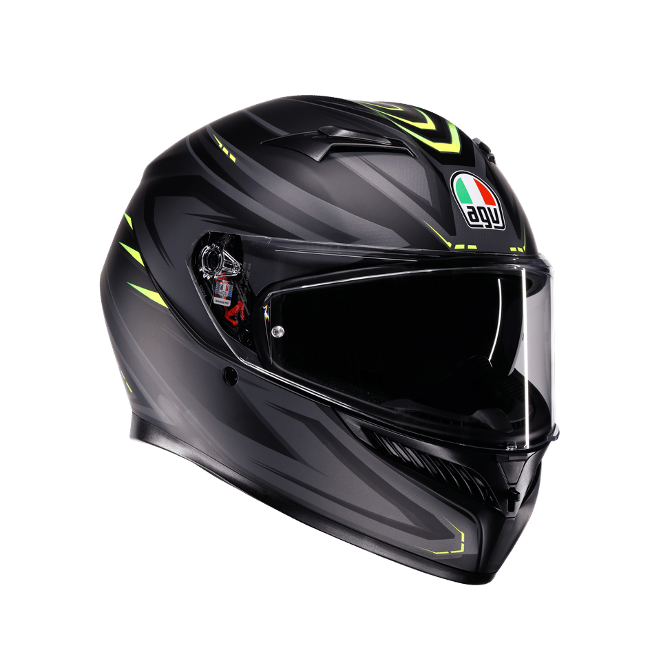 Agv K3 Syth Mplk Matt Black Yellow Fluo Kapalı Kask