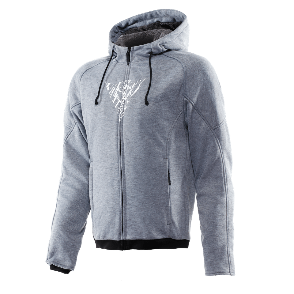 Dainese Bovisa Safety Hoodie Full Zip Grey Melange Black Tekstil Mont