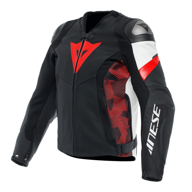 【美品】DAINESE G. AVRO TEX (46サイズ) Dainese Avro 5 Blk Red Lava White Deri Mont