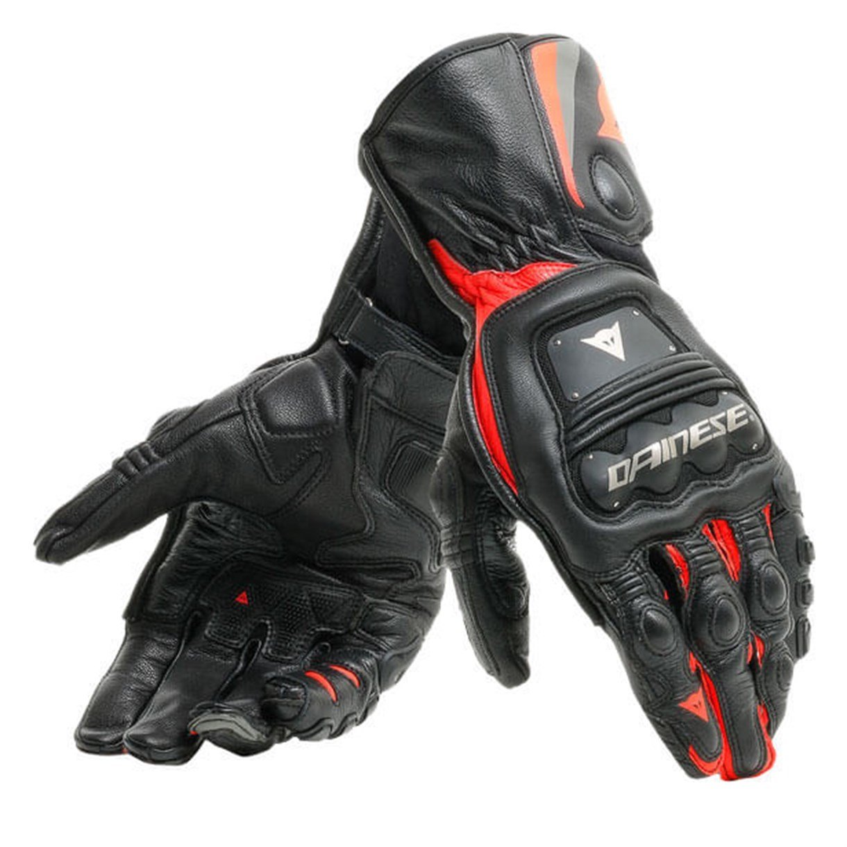 Dainese Steel-Pro Black Fluo Red Deri Eldiven