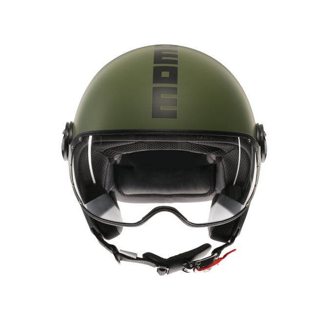 MOMO FGTR Classic ジェットヘルメット マットグリーン L Momodesign Fgtr Classic Mono Matt Military Green Black