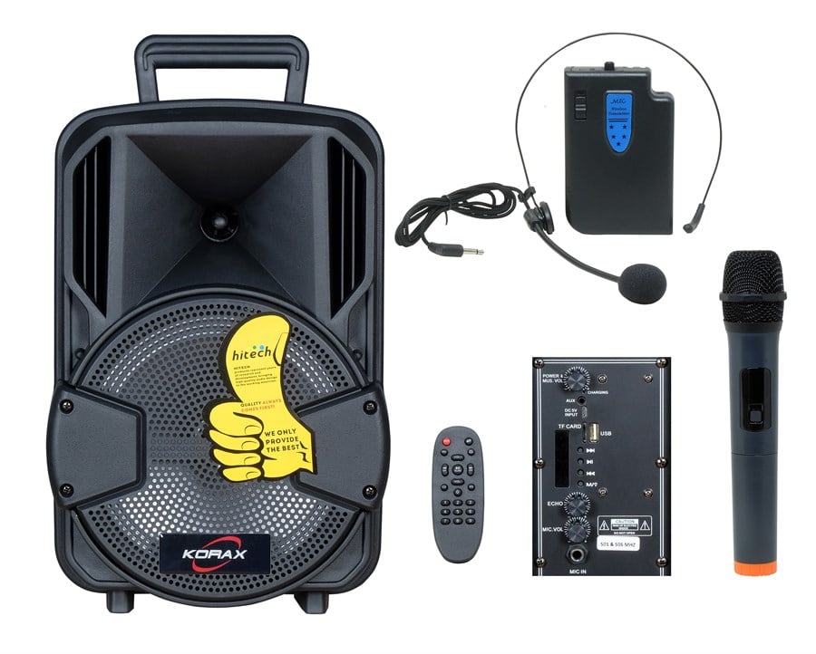 Korax HT-820 35 Watt 8'' UHF Mikrofonlu Portatif Ses Sistemi Fiyatı ve  Özellikleri ®MeduMuzikMarket.com'da