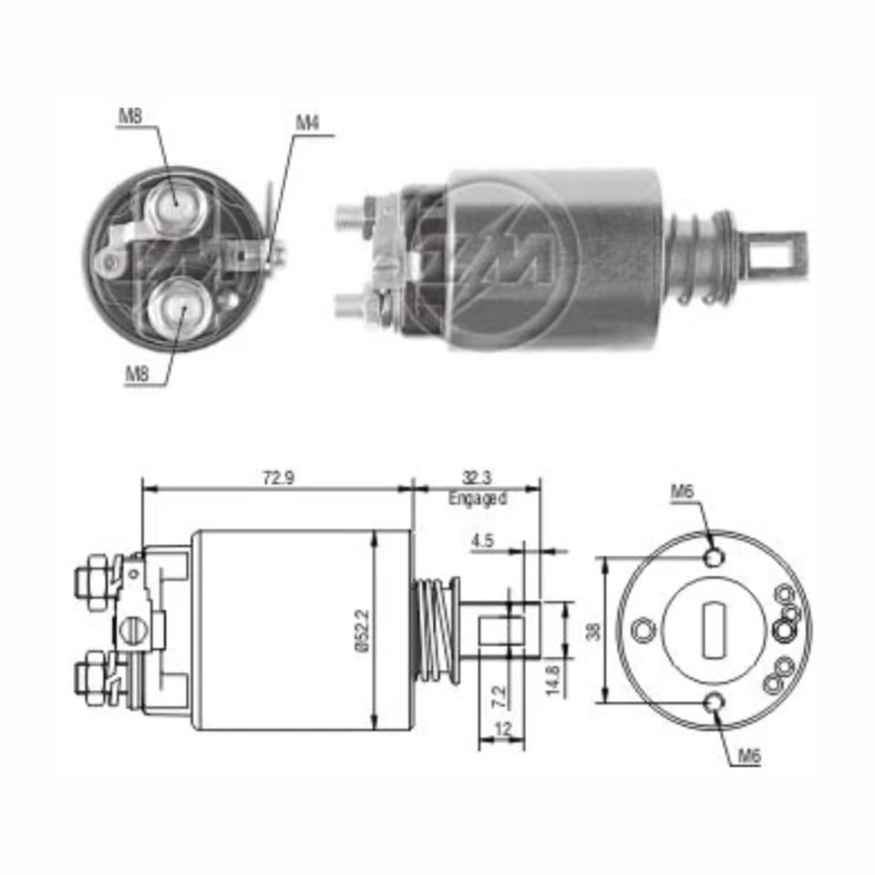 ZM 686 ZM 12V MARŞ OTOMATİĞİ HITACHI TİPİ (JAPON TİPİ) İŞBORA TRAKTÖR