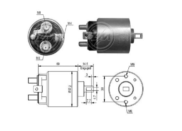 みみ ZM 411 ZM 12V MARŞ OTOMATİĞİ HITACHI TİPİ SOL OPEL ASTRA/COMBO