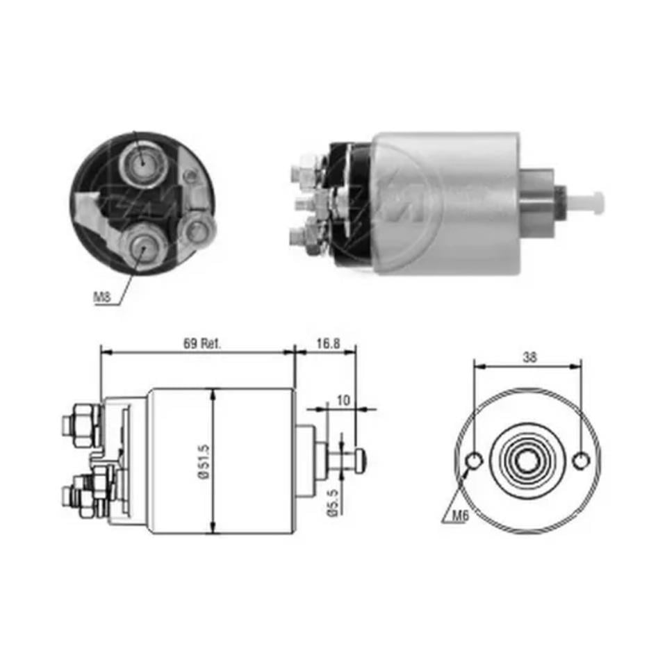 ZM 961 ZM 12V MARŞ OTOMATİĞİ MOTORCRAFT M5 FORD (KISA)