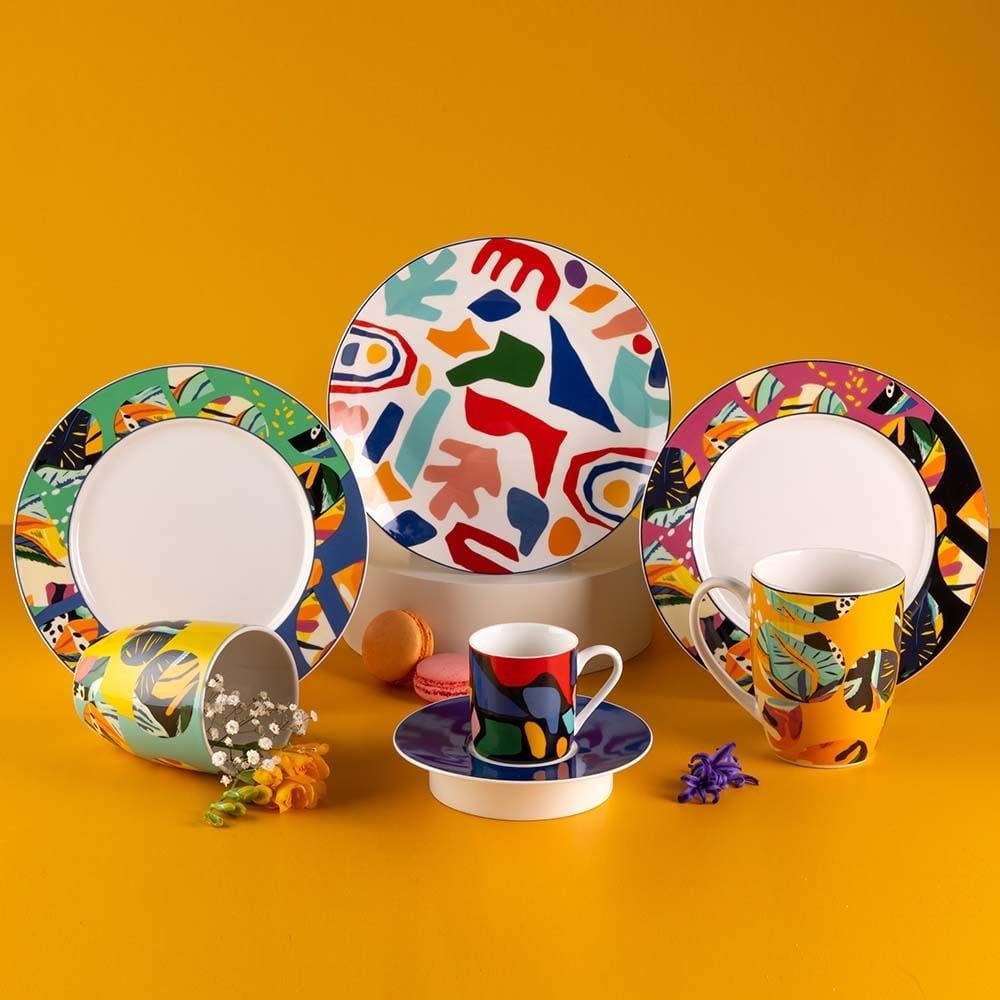 Jumbo Amorphe 4'lü Pasta Tabağı 20 cm EN İYİ FİYATLARLA ZARAİFTE