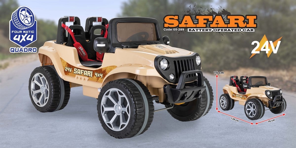 Safari 24V 4X4 Akülü Araba | Oyunterapi Market