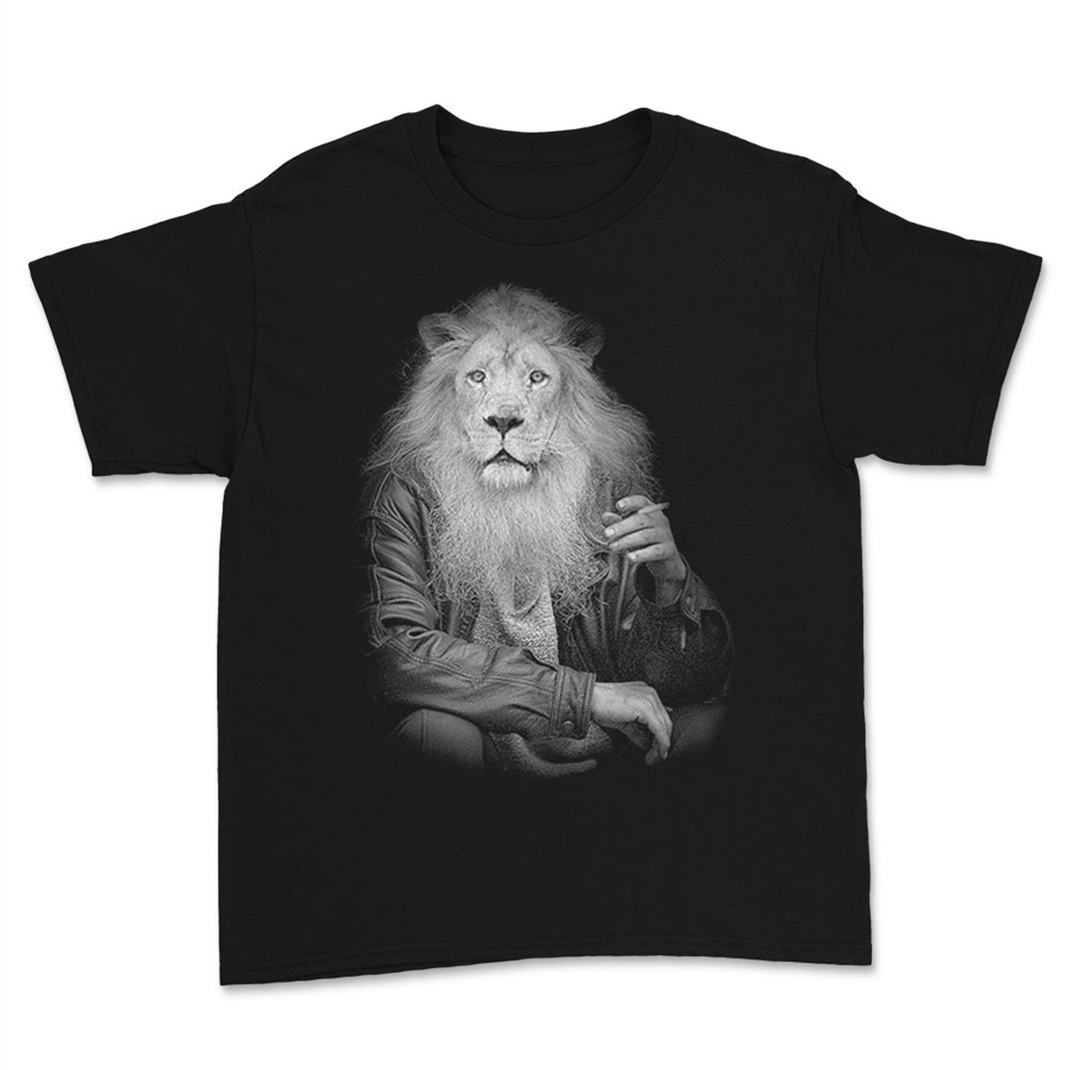 Aslan Baskılı Tasarım Unisex Tişört - Aslan T-Shirt