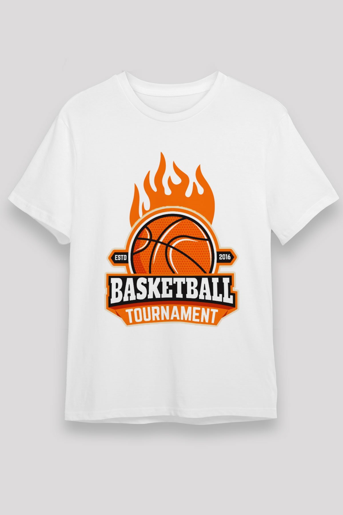 Basketbol Beyaz Unisex Tişört T-Shirt - TişörtFabrikası