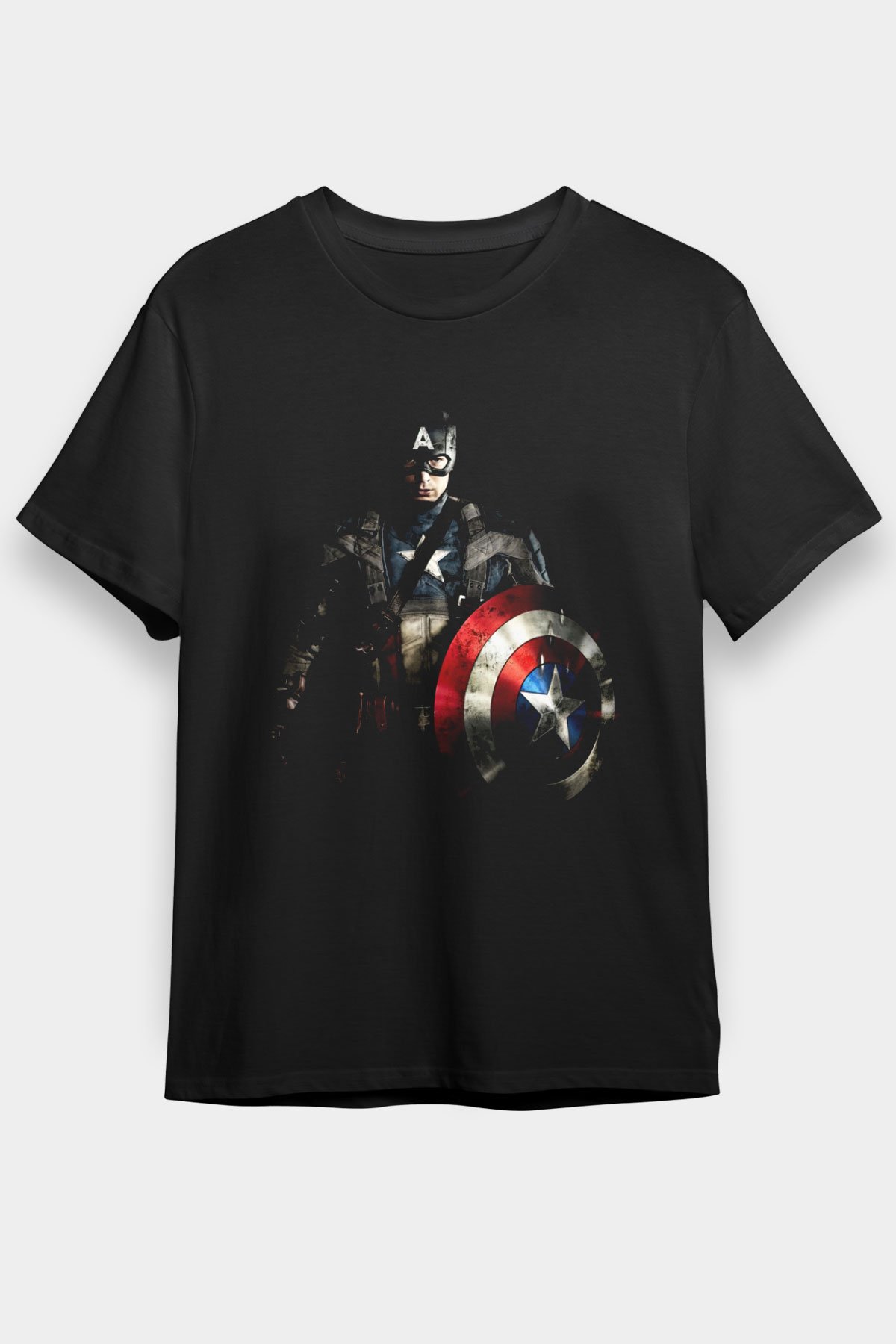 Captain America Siyah Unisex Tişört T-Shirt