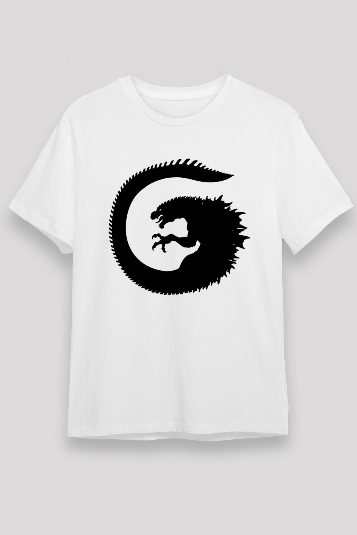 Godzilla Beyaz Unisex Tişört T-Shirt