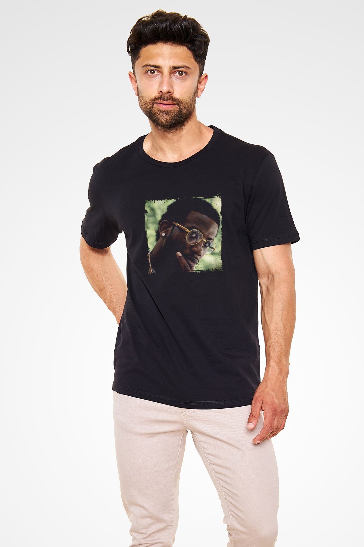 Gucci Mane Baskılı Unisex Siyah Tişört