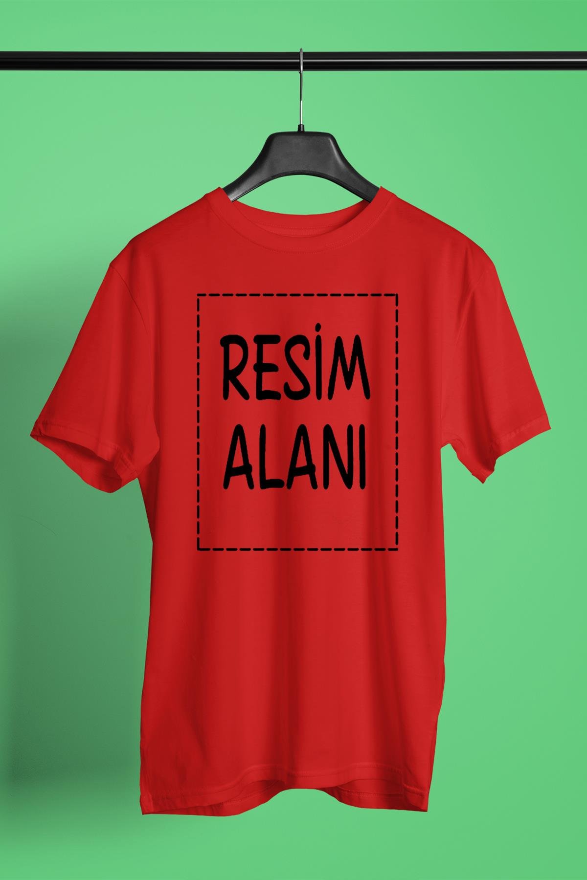 Kişiye Özel Kırmızı Unisex Tişört Tasarla | T-Shirt Tasarla