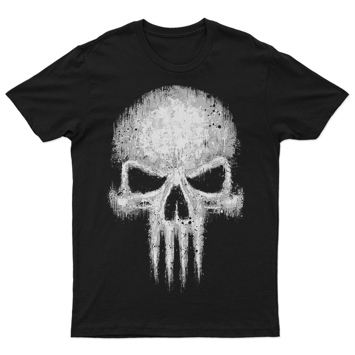 Kuru Kafa Baskılı Tasarım Unisex Tişört - Kuru Kafa T-Shirt